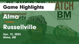 Alma  vs Russellville  Game Highlights - Jan. 12, 2024