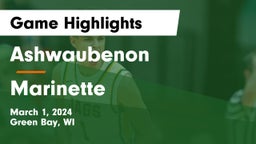 Ashwaubenon  vs Marinette  Game Highlights - March 1, 2024