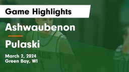 Ashwaubenon  vs Pulaski  Game Highlights - March 2, 2024