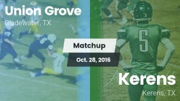 Matchup: Union Grove vs. Kerens  2016