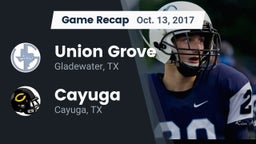 Recap: Union Grove  vs. Cayuga  2017