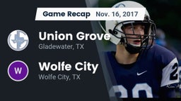 Recap: Union Grove  vs. Wolfe City  2017