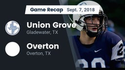 Recap: Union Grove  vs. Overton  2018