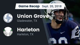 Recap: Union Grove  vs. Harleton  2018