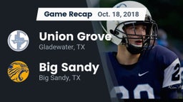 Recap: Union Grove  vs. Big Sandy  2018