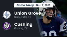 Recap: Union Grove  vs. Cushing  2018