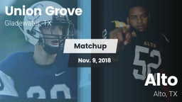 Matchup: Union Grove vs. Alto  2018
