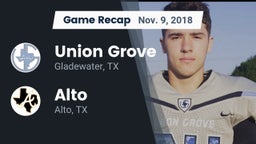 Recap: Union Grove  vs. Alto  2018