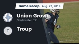 Recap: Union Grove  vs. Troup 2019