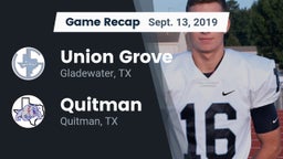 Recap: Union Grove  vs. Quitman  2019