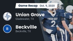 Recap: Union Grove  vs. Beckville  2020