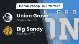 Recap: Union Grove  vs. Big Sandy  2022