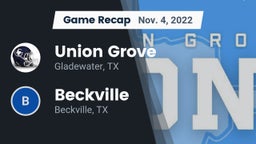 Recap: Union Grove  vs. Beckville  2022