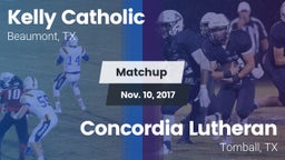 Matchup: Kelly Catholic High vs. Concordia Lutheran  2017