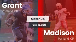 Matchup: Grant  vs. Madison  2016