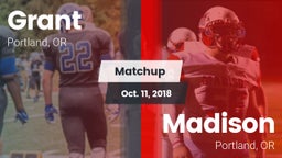 Matchup: Grant  vs. Madison  2018