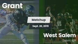 Matchup: Grant  vs. West Salem  2019