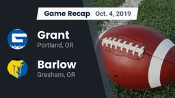 Recap: Grant  vs. Barlow  2019