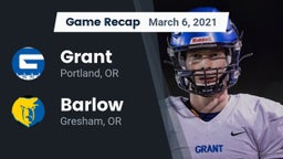 Recap: Grant  vs. Barlow  2021