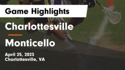 Charlottesville  vs Monticello  Game Highlights - April 25, 2023