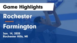 Rochester  vs Farmington  Game Highlights - Jan. 14, 2020