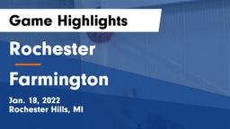 Rochester  vs Farmington  Game Highlights - Jan. 18, 2022