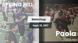 Matchup: Spring Hill High vs. Paola  2017