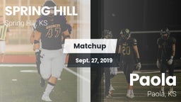 Matchup: Spring Hill High vs. Paola  2019