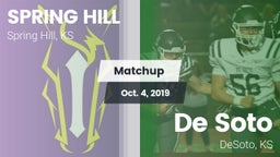 Matchup: Spring Hill High vs. De Soto  2019