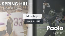 Matchup: Spring Hill High vs. Paola  2020