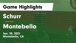 Schurr  vs Montebello  Game Highlights - Jan. 20, 2023