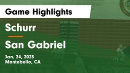 Schurr  vs San Gabriel Game Highlights - Jan. 24, 2023