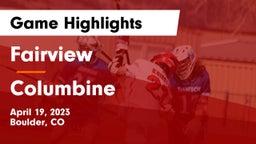 Fairview  vs Columbine Game Highlights - April 19, 2023