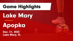 Lake Mary  vs Apopka  Game Highlights - Dec. 21, 2023