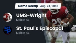 Recap: UMS-Wright  vs. St. Paul's Episcopal  2018