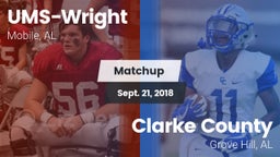 Matchup: UMS-Wright Prep vs. Clarke County  2018