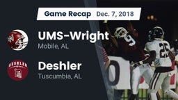 Recap: UMS-Wright  vs. Deshler  2018