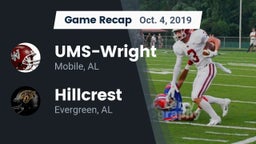 Recap: UMS-Wright  vs. Hillcrest  2019