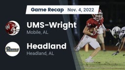 Recap: UMS-Wright  vs. Headland  2022