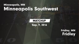 Matchup: Minneapolis Southwes vs. Fridley  2016