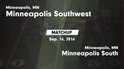 Matchup: Minneapolis Southwes vs. Minneapolis South  2016