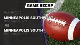 Recap: Minneapolis Southwest  vs. Minneapolis South  2016