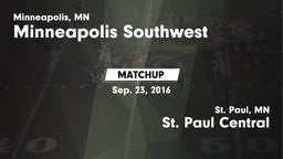 Matchup: Minneapolis Southwes vs. St. Paul Central  2016