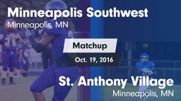 Matchup: Minneapolis Southwes vs. St. Anthony Village  2016