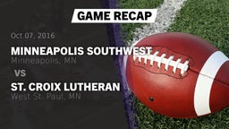 Recap: Minneapolis Southwest  vs. St. Croix Lutheran  2016