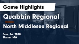 Quabbin Regional  vs North Middlesex Regional  Game Highlights - Jan. 26, 2018