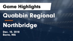 Quabbin Regional  vs Northbridge  Game Highlights - Dec. 10, 2018