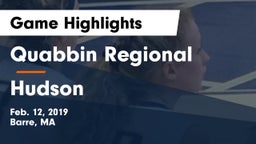 Quabbin Regional  vs Hudson  Game Highlights - Feb. 12, 2019