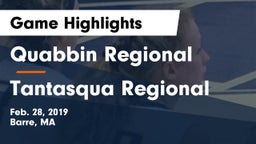 Quabbin Regional  vs Tantasqua Regional  Game Highlights - Feb. 28, 2019