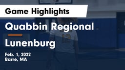 Quabbin Regional  vs Lunenburg  Game Highlights - Feb. 1, 2022